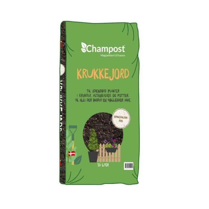 Spagnumfri krukkejord - Champost - 20 L