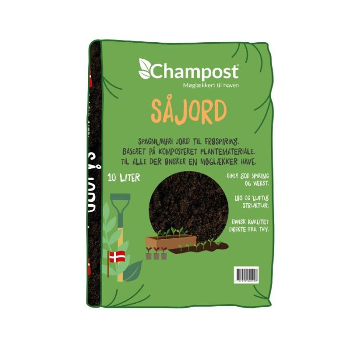 Såjord spagnumfri - Champost - 10 L