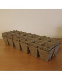 Jiffypotter/Biopotter Firkantede -  5x12 stk  Ø6xH6