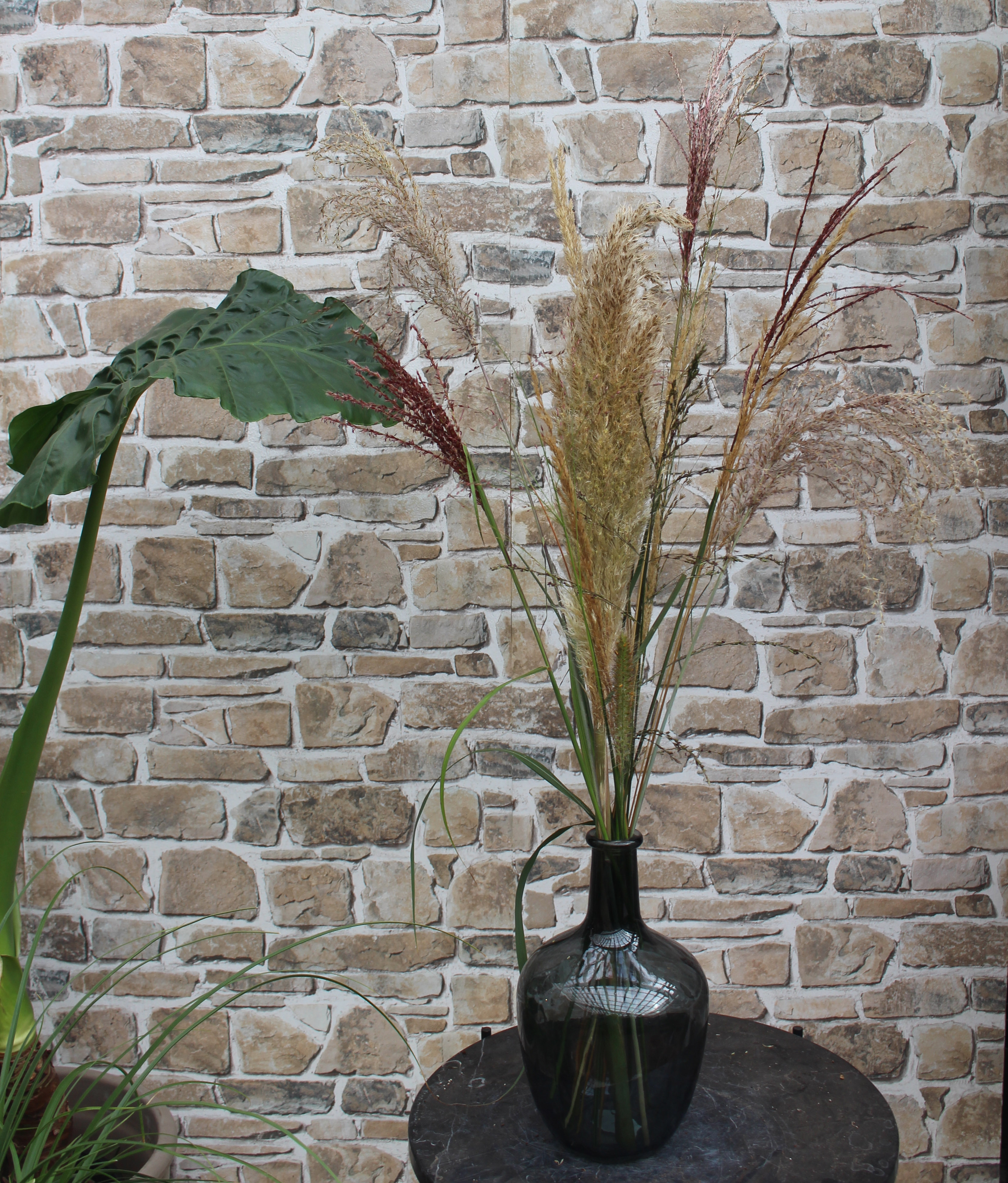 Buket af tørrede græsser