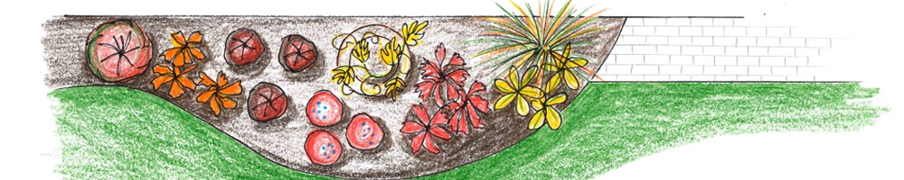 Efterårsfarver i bedet