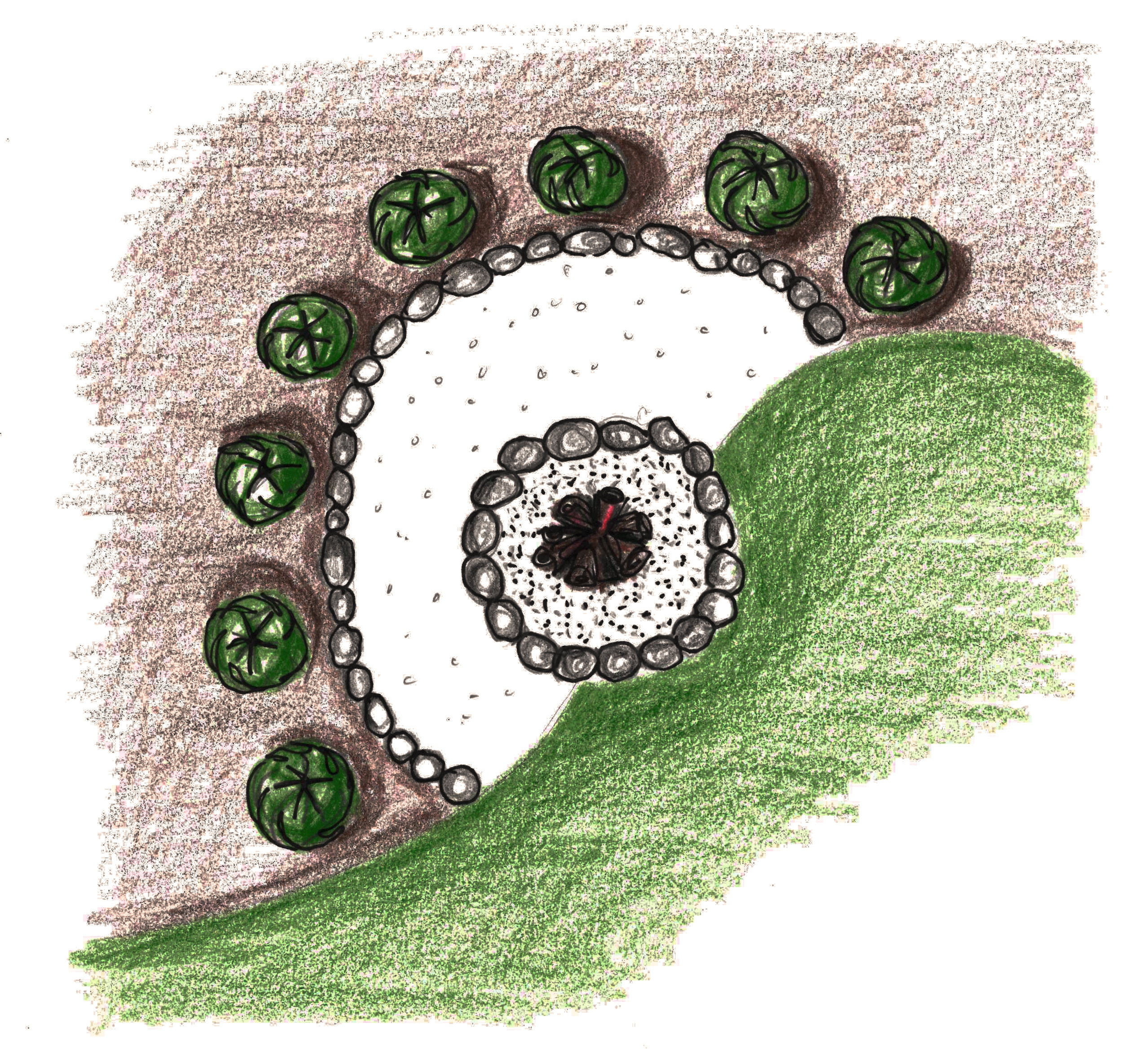 haveplan eksempel bålplads